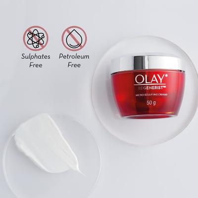 Olay Regenerist Microsculpting Day Moisturiser (non SPF) 50g with Cleanser 100g 2's - Face Moisturizers
