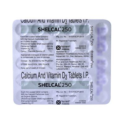 Shelcal 250mg Tablet 30'S - Calcium And Minerals