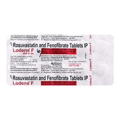 Lodens F Tablet 10'S - High Cholesterol-Dys