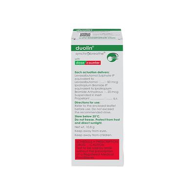DUOLIN SYNCHROBREATHE WITH DOSE COUNTER Inhaler 180md - Asthma/COPD-Ast