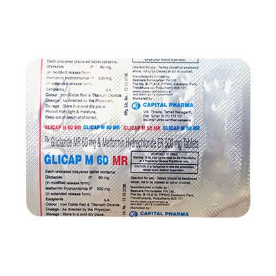 GLICAP M 60 MR Tablet 10's - Diabetes-Ant