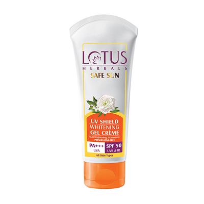 Lotus Herbals Safe Sun Uv Shield Whitening Gel Creme Spf-50 50 Gm - Face Sunscreen