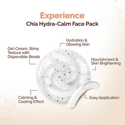 Mamaearth Chia Hydra-Calm Face Pack with Chia Seed & Ceramides for Healthy Skin Barrier 200 gm - Face Packs