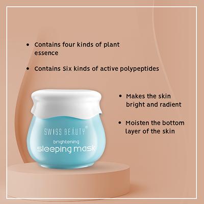 Swiss Beauty Brightening Sleeping Mask 50 gm - Masks & Peels