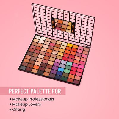 Swiss Beauty Makeup Pro 100 Colors Multicolor Eyeshadow Palette 80 gm - Eyeshadow, Bases & Primers