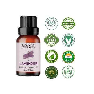 Essentia Extracts Combo of Lavender Essential Oil & Extra Virgin Coconut Oill, 115ML (15ML +100ML) 2's - Massage Oils
