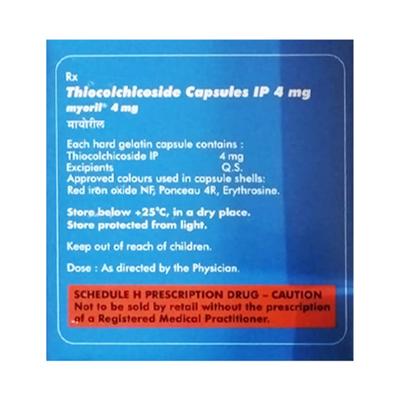 Myoril 4mg Capsule 10'S - Muscle Cramps/Spasticity-Mus