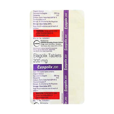 EVAGOLIX 200 Tablet 10's - Uterus Conditions-Dut