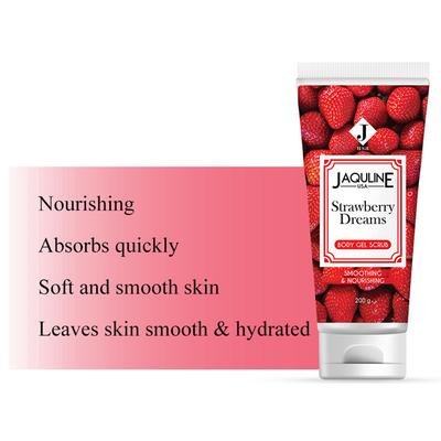Jaquline USA Strawberry Dreams Body Scrub 200 gm - Scrubs & Exfoliants