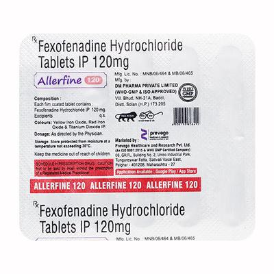 ALLERFINE 120 Tablet 10's - Allergies-Ant