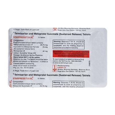 STARPRESS T XL 25mg Tablet 15's - Hypertension-Ana