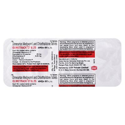 Olmetrack CT 6.25mg Tablet 10'S - Hypertension-Ang