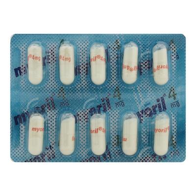 Myoril 4mg Capsule 10'S - Muscle Cramps/Spasticity-Mus