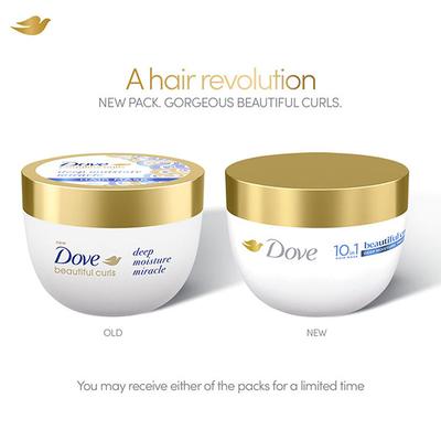 Dove Beautiful Curls 10 in 1 Hair Mask 300ml - Hair Masks & Packs