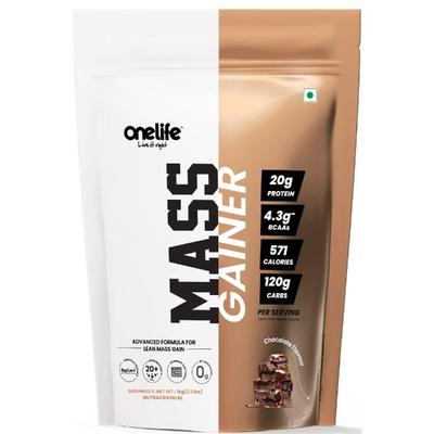 Onelife Mass Gainer Powder - Chocolate (Pouch) 1 kg - Workout Essentials