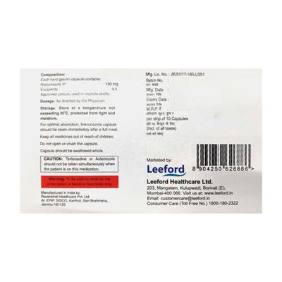 ITROSTRED SB 130 Capsule 10's - Fungal Infections-Anf