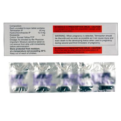 Telvas H 40/12.5 Tablet 10'S - Hypertension-Ang