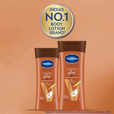 Vaseline Intensive Care Cocoa Glow Body Lotion, moisturizes dry skin from the first application 200 ml - Lotions & Creams