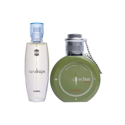 Ajmal Raindrops & Maryaj Directionwest Bundle Of 2 EDP 150 ml - Men Perfumes (Edt/Edp)