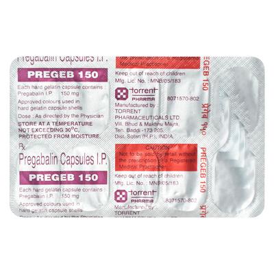 Pregeb 150mg Capsule 10'S - Neuropathic Pain-Dru