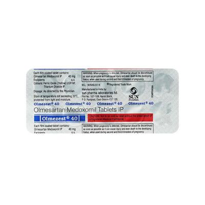 Olmezest 40mg Tablet 10'S - Hypertension-Ang