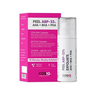 Cos-IQ ABP 33 percent Strong Exfoliating Peel AHA 25 percent plus PHA 6 percent plus BHA 2 percent 30ml - Scrubs & Exfoliants