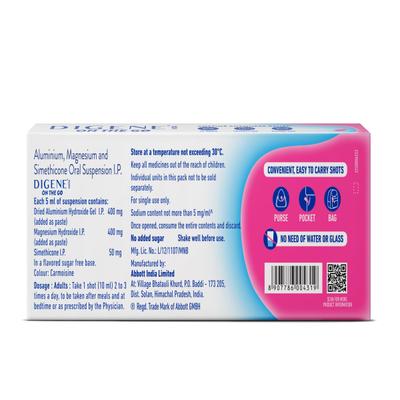 Digene Insta On The Go Liquid - Mint Flavour (Pack of 5 x 10ml) - Acidity