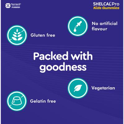 Shelcal Pro Kids Sugar free Gummies - Lemon, Orange & Mixed Berries Flavours 30's - Multi-Vitamins