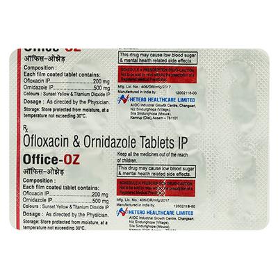 OFFICE OZ Tablet 10's - Bacterial Infections-Qui