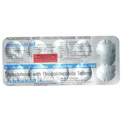 ACENTIO MR 8 Tablet 10's - Pain relief-Nsa