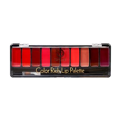 Matt Look 10 Colour Rich Lip Palette, Multicolor-02 8 gm - Lipsticks