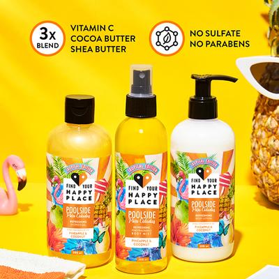 Find Your Happy Place Poolside Pina Coladas Bath & Body Rituals Gift Set - Shower Gel + Body Lotion + Body Mist + FREE mini 1's - Shower Gels & Body Wash