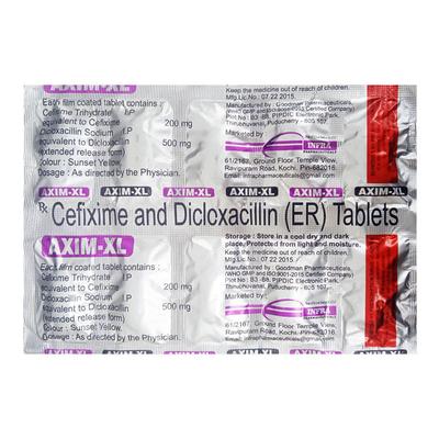 AXIM XL Tablet 10's - Bacterial Infections-Cep