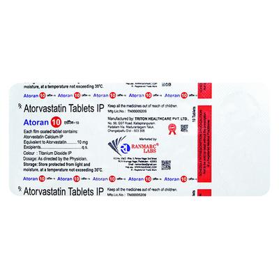 ATORAN 10mg Tablet 10's - High Cholesterol-Dys
