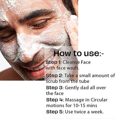 Mancode Polishing Rice Face Scrub Exfoliates And Brightens Skin 100 gm - Scrubs & Exfoliants