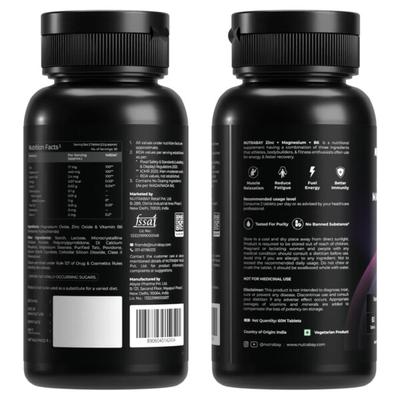 Nutrabay Zinc + Magnesium B6 Tablets 60's - General Health