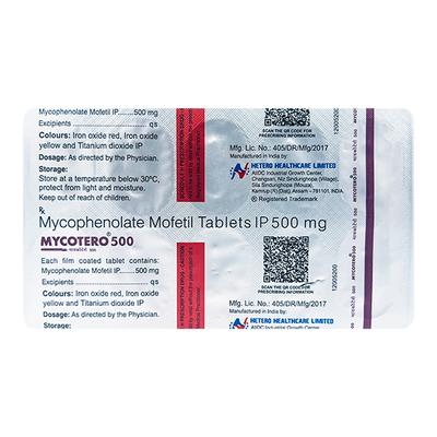 MYCOTERO 500 Tablet 10's - Auto Immune Disease-Imm