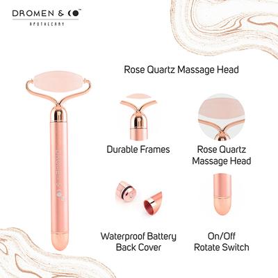 Dromen & Co Rose Quartz Electric Roller 190 gm - Massagers