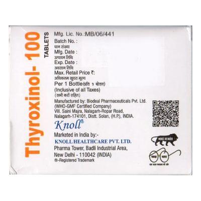 THYROXINOL 100 Tablet 120's - Hypothyroidism