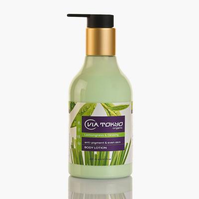 VIA TOKYO ORGANIC Lemongrass & Ginseng Body Lotion for Nourishing Skin, No Sulphates, No Paraben 285 ml - Lotions & Creams