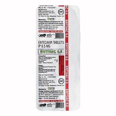 ENTIVAC 0.5 Tablet 10's - Viral infections-Ant