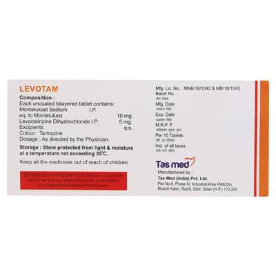 LEVOTAM Tablet 10's - Allergies-Ant