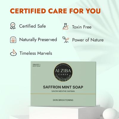 Alziba Cares Soap - Saffron Mint 100 g - Soaps