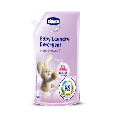 Chicco Sensitive 0M + Baby Laundry Detergent Delicate Flowers 500 ml - Baby Detergents
