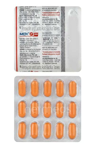 MOX P 500mg Tablet 15'S - Bacterial Infections-Pen