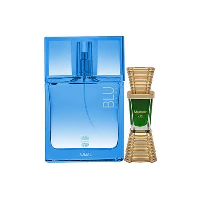 Ajmal Blu Femme EDP Floral Woody Perfume And Majmua Concentrated Perfume Oil Oriental 60 ml - Perfumes (Edt/Edp)