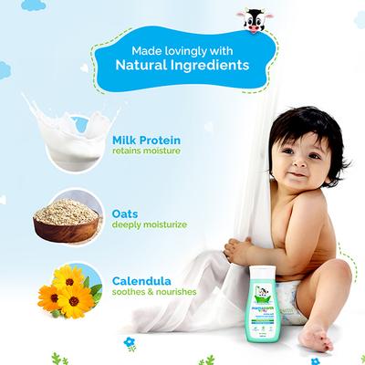 Mamaearth Milky Soft Head to Toe Wash with Oats, Milk, and Calendula for Babies 200 ml - Shower Gels & Body Wash