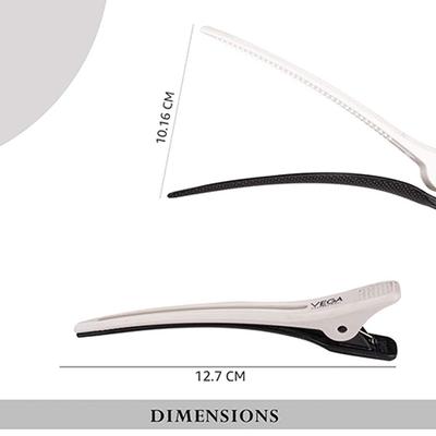 Vega Professional Premium Section Clips for Sectioning, Styling, Coloring and Makeup - (VPHSC-04) 4's - Hair Clips/Bands