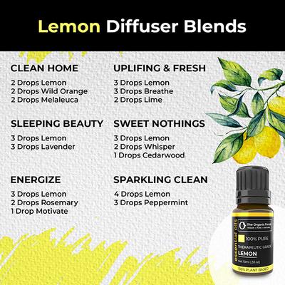 Organic Forest 100% VEGAN Lemon Essential Oil 10 ml - Essential Oils