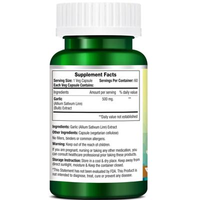 Morpheme Remedies Garlic 500mg Extract 60's - Digestive Health